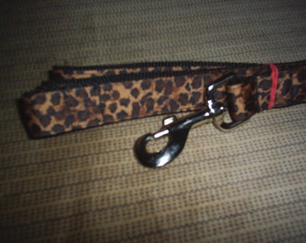 Leopard Print handmade Dog Leash