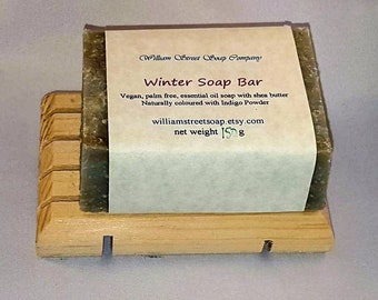 Vegan Essential Oil Soap - 'Winter' handcrafted soap - handmade soap - palm free soap - mens soap