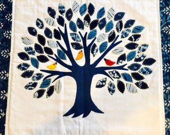 Indigo Tree Wallhanging (55cm x55cm)