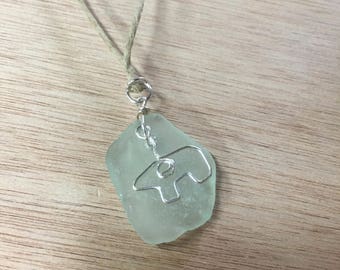 Beach glass necklace