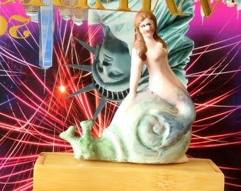 Bisque Mermaid Figurine for your aquarium