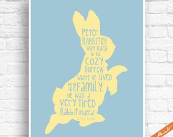 the tale of peter rabbit quotes set of 4 art print