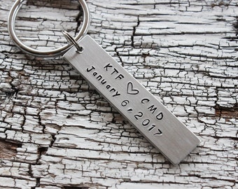 boyfriend keychain, personalized keychain, custom keychain, boyfriend keychain personalized ,Hand Stamped boyfriend keychain
