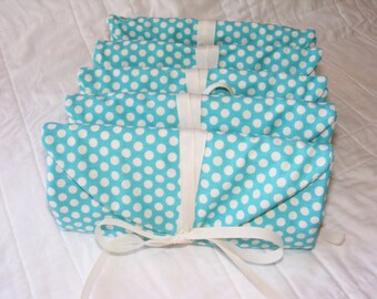 5 travel jewelry rolls, Bridesmaid gifts, set of 5, jewelry roll, travel jewelry roll, travel jewelry case, bridal shower, jewelry holder