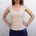 U neckline crochet tank top pattern // MARIAH blouse crochet pattern _ M70