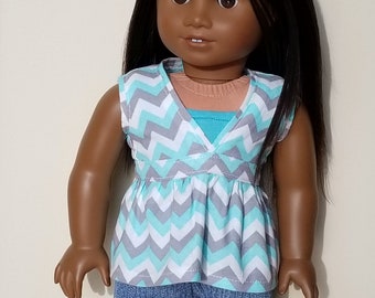 Top for 18 inch dolls such as American Girl Dolls