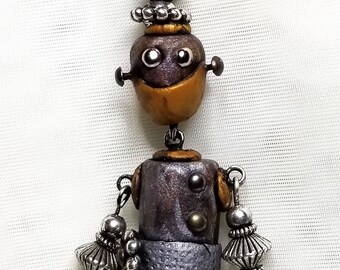 Bot Bling! Miniature Robot Necklace.