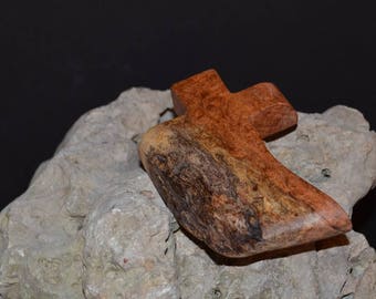 Live Edge Wood Cross; Small Wood Cross; Wall Cross Decor; Crooked Cross; Mesquite; Handmade; Free Ground Shipping USA; cc5-4030118