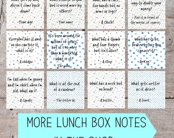 Printable Lunch Box Notes, Lunch Box Notes, Lunch Box Jokes, Lunch Box Notes for Kids, Funny Lunch Box Notes, Lunch Box Note Printable