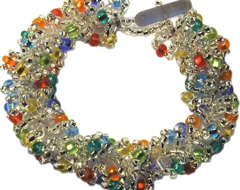 Fiesta Bead Crochet Chain Stitch Bracelet Kit by Ann Benson