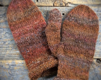 Womens wool mittens - one of a kind