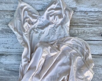 Vintage Slip, Lingerie, Nightgown, Medium