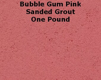 Bubble Gum Pink SANDED Grout - 1 Pound for Walls, Floors, Counter Tops, Backsplashes, Tubs, Showers, Mosaics