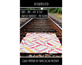 Quilt Pattern PDF Derailed -- Fat Eighth Friendly