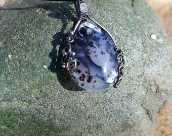 Sterling Silver and Dendritic Opal set
