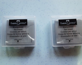 Faber Castell 2 pcs Rubber Art Eraser Kneaded Putty Charcoal Pencil Pastel
