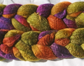 Blueface Leicester Tussah Silk Spinning Fiber - 'Frogsmoor Woods'