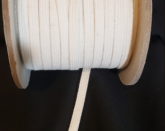 Swim Elastic, cotton swim elastic 1/4inch, swimwear elastic, bathing suit elastic, sewing elastic, knit elastic, 1/4in natural swim elastic