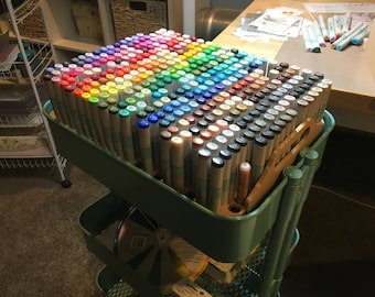 Copic Sketch Marker storage for IKEA Raskog cart (IKEA cart not included)