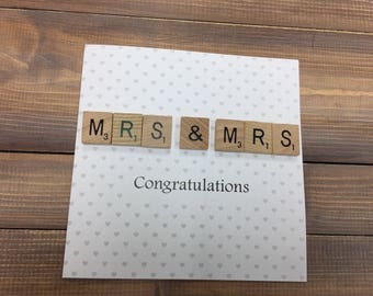 Mrs & Mrs Wedding Card, wedding day card