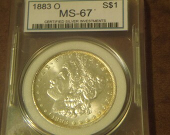 MS67 1883 O Morgan Silver Dollar
