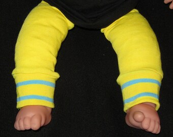 Leg warmer, Infant, Newborn- white with red and yellow stripe - infant leg warmer, newborn leg warmer, baby girl leg warmer, baby leg warmer