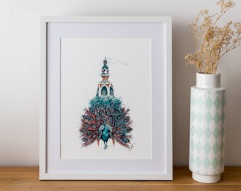 Peacock Lu - Poster - 30 x 40 cm
