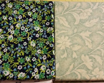 100 hundred percent cotton fabric/flowers/vines/quilting/crafts/sewing/apparel/by the yard