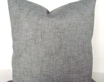 GRAY OUTDOOR PILLOWS Gray Pillow Covers Gray Indoor Outdoor Pillow Covers Solid Grey Decorative pillows 16 18x18 20x20 All Sizes Home Decor