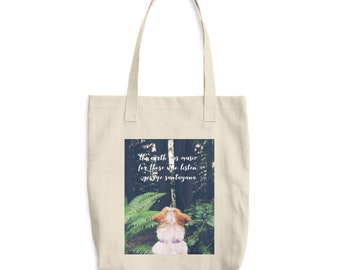 Dog Tote With Quote Reusable Canvas Bag, Reusable Market Tote, Mother's Day Gift, Reusable Shopping Bag, Gift For Her, Made in USA