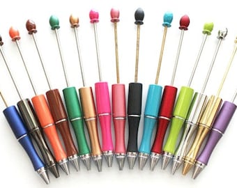 Metal Beadable Pen/beadable Pens/Add-A-Bead Pens - (1 Pen)