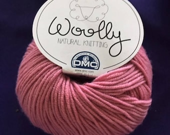 Mauve "WOOLLY" Super Wash Merino Wool Knitting / Crocheting Yarn