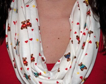 Teddy Bears in Sweaters - Infinity Scarf