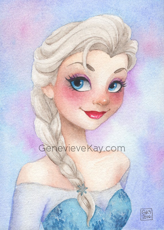Elsa Watercolor 5x 7 Print