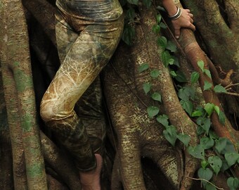 EARTHEART Yoga Leggings / Pants / camo / Mandala / Fractal/ Goddess / yoga pants / sacred geometry leggings / Fractal leggings / earthy