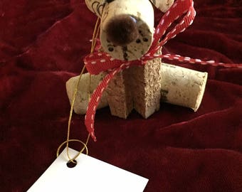Sitting Dog Cork Ornament