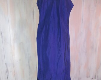 Vintage Royal Purple Nylon Slip Lingerie Summer Frock US Sm to Med