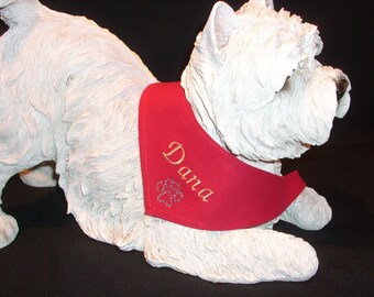 Red bandana to personalize XS, S, M