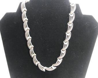 Monet Vintage Silver Tone Necklace