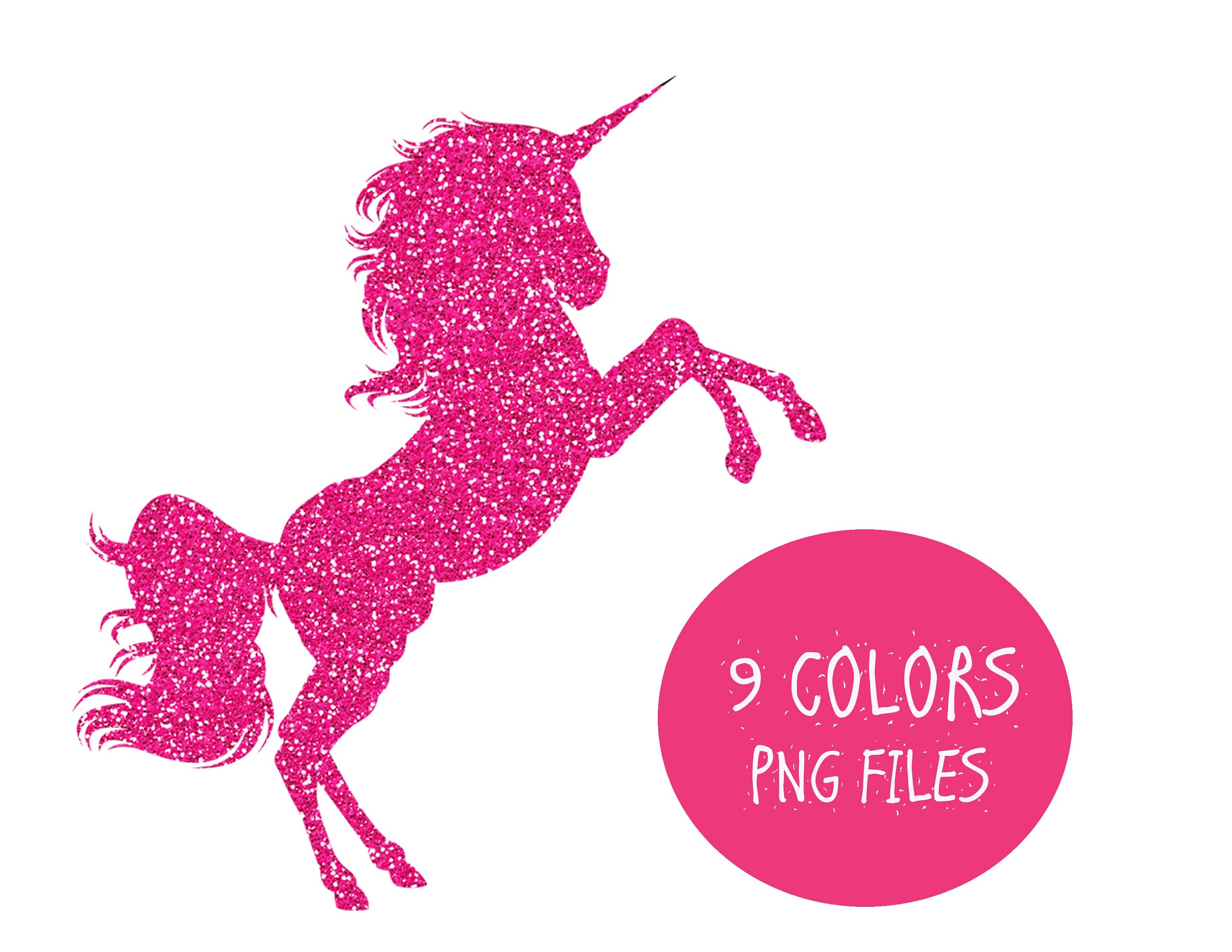 Glitter Rainbow Unicorns Clipart Clip Art Instant Digital ...