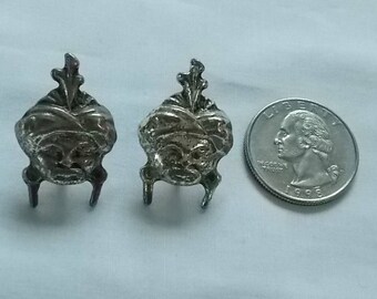 Sterling Silver Turks Head Screw Back Earrings. (651)