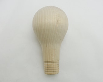 Life size wooden light bulb, wooden lightbulb
