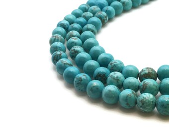 Perles Turquoise Naturelle 6mm Fil 61 Perles Turquoise 6mm Perles Turquoise Ronde Perles 6mm Bleues Perles Bleues 6mm Perles Mala Bleu