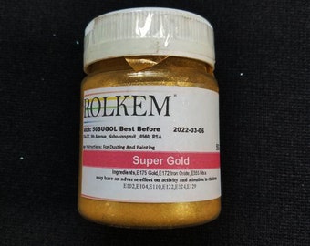 Gold Metallic Super Dust 50g By Rolkem Gold Highlighter Dust DUS346