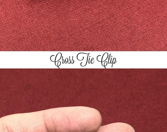 Cross Hand Stamped Tie Clip, Aluminum Bar, Personalized Gift for Him, Custom Hand Stamped, Wedding Accessories, Church Tie, Easter Gift