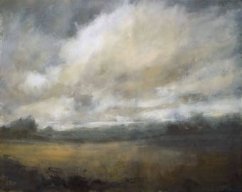 Landscape Oil Painting CUSTOM Modern Abstract Sky Cloud Field