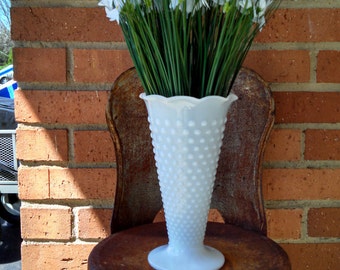 Hobnail Milk Glass Vase!