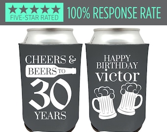 Download Birthday Can Coolers Cheers and Beers to 30 Years Birthday