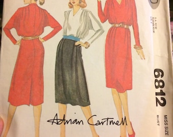 Vintage Sewing Pattern Simplicity 9923 Misses' Blouses in size 10-18, Bust 30-40 Inches UNCUT Complete