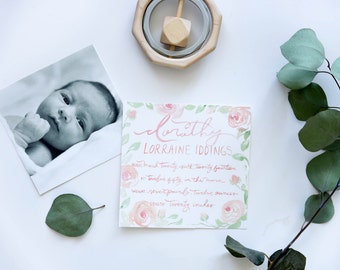 Custom Birth Annoucement